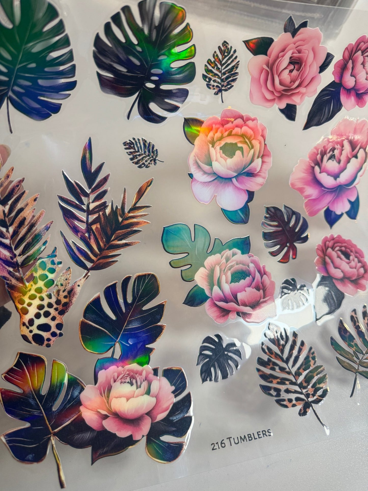 SHEET 180 IN HOLOGRAPHIC - 216 Tumblers