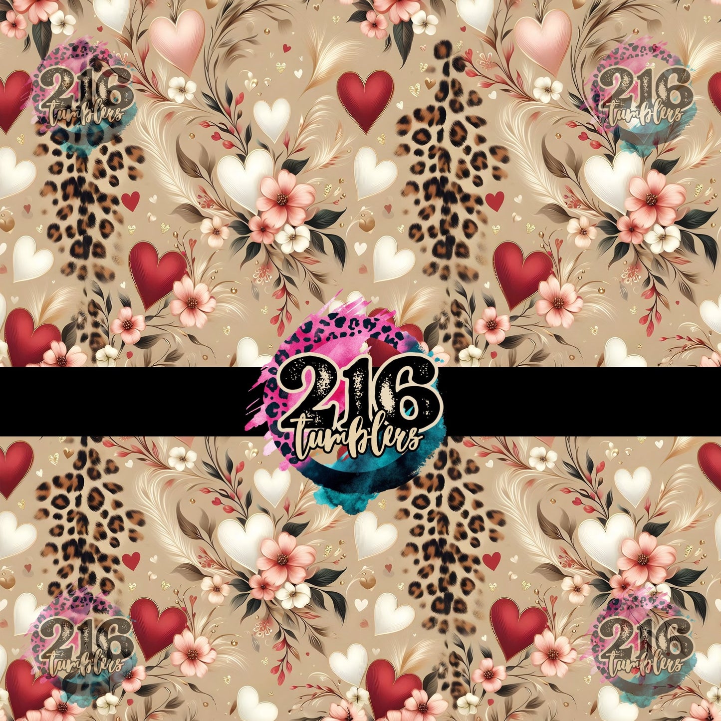 V018 LEOPARD LOVE - 216 Tumblers