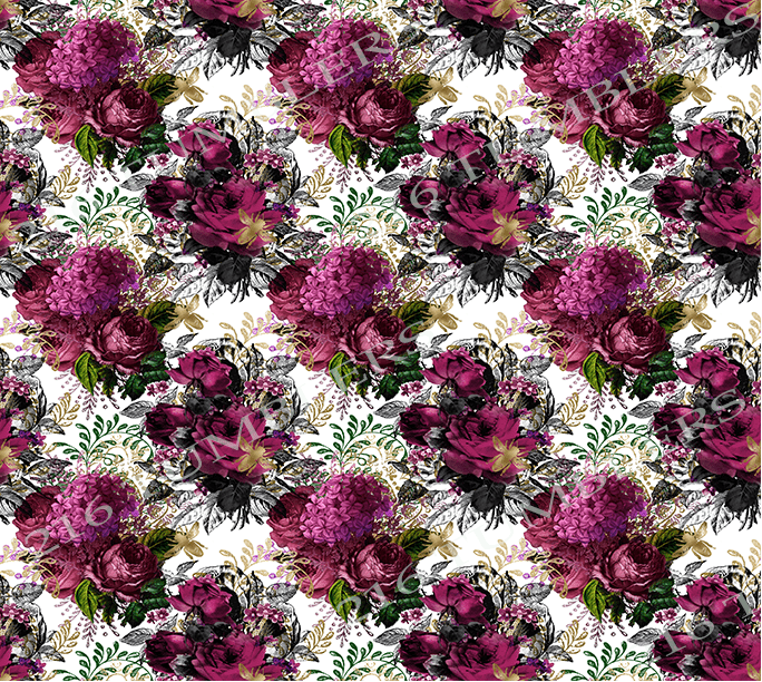 V052 MAGENTA FLORAL - 216 Tumblers