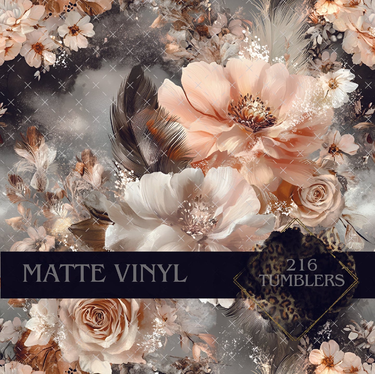 V121 EARTHY FLORAL - 216 Tumblers