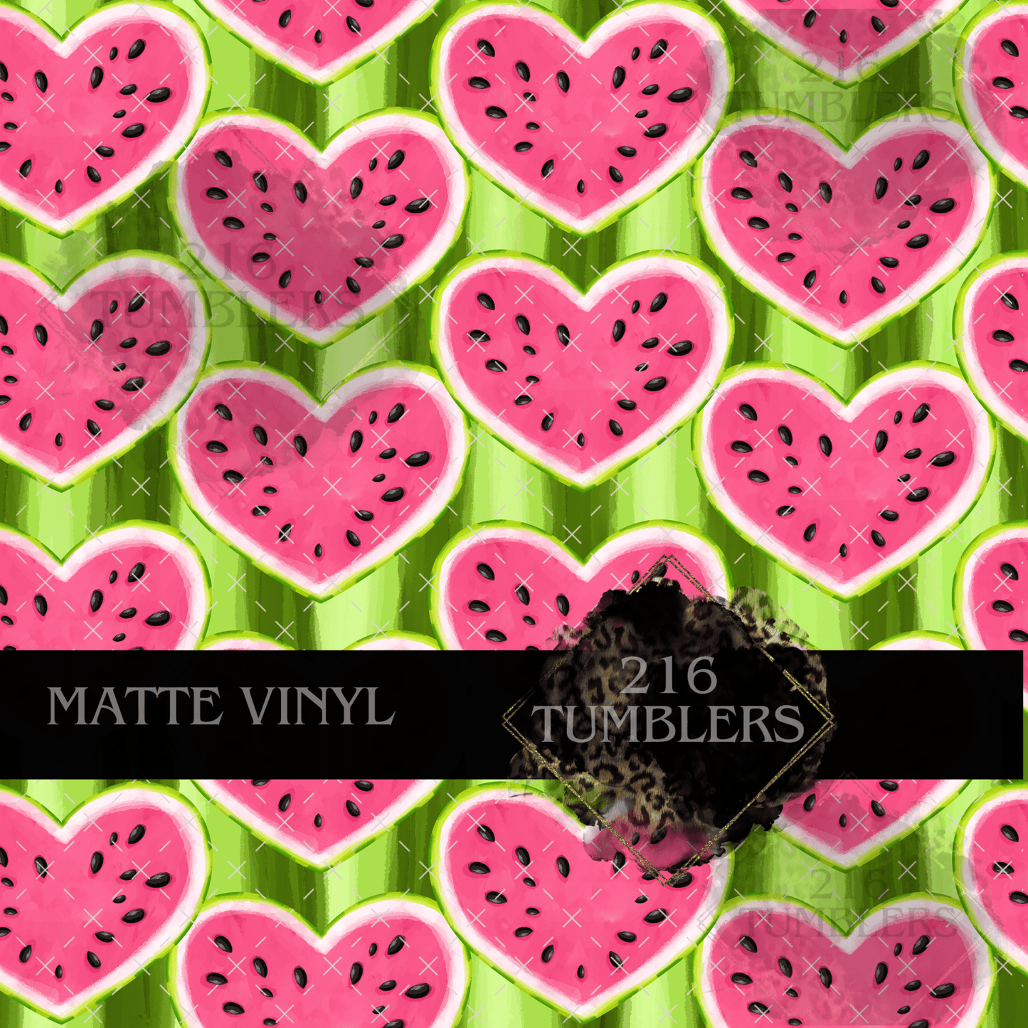 WATERMELON HEARTS 12X12 - 216 Tumblers