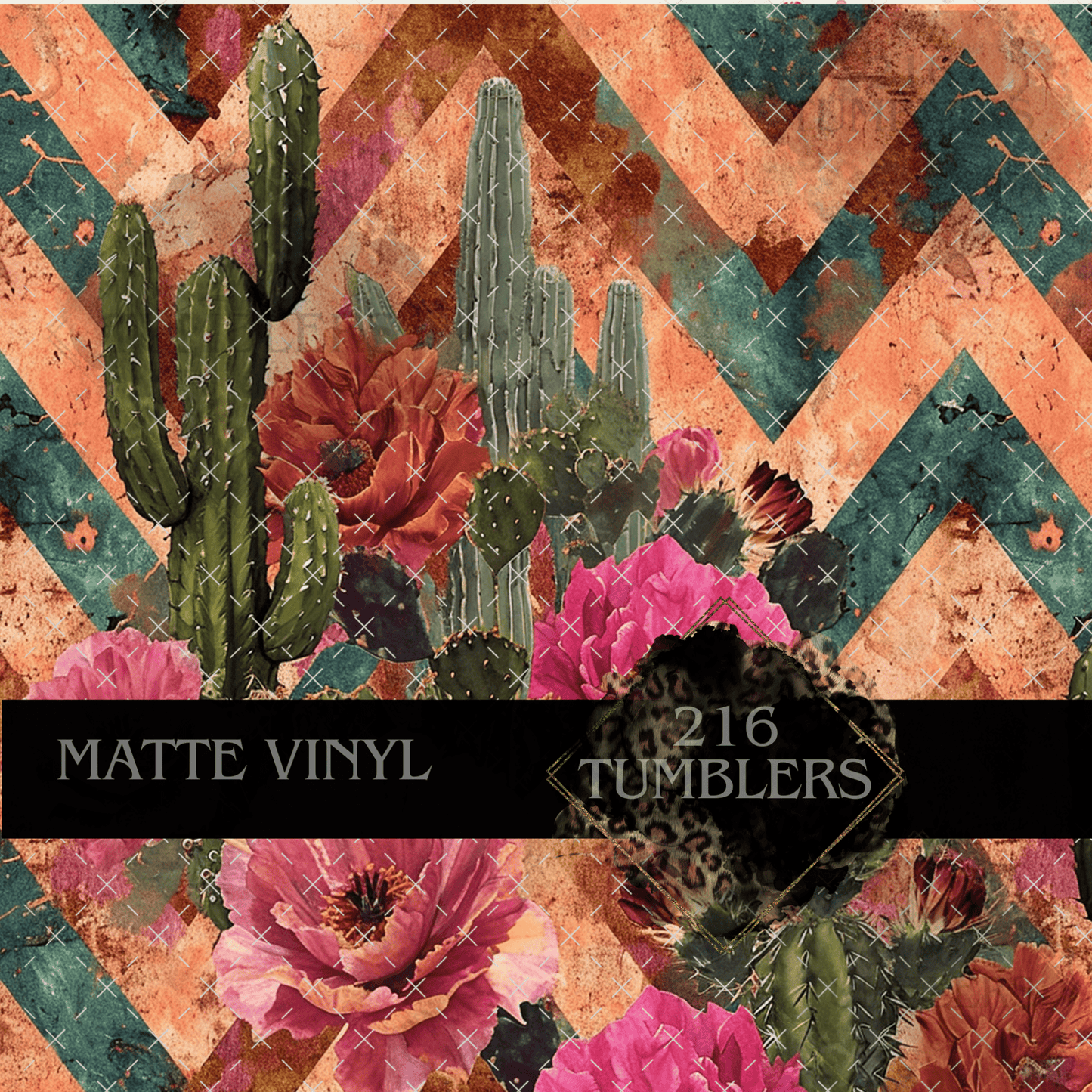 Western Chevron Peach - 216 Tumblers