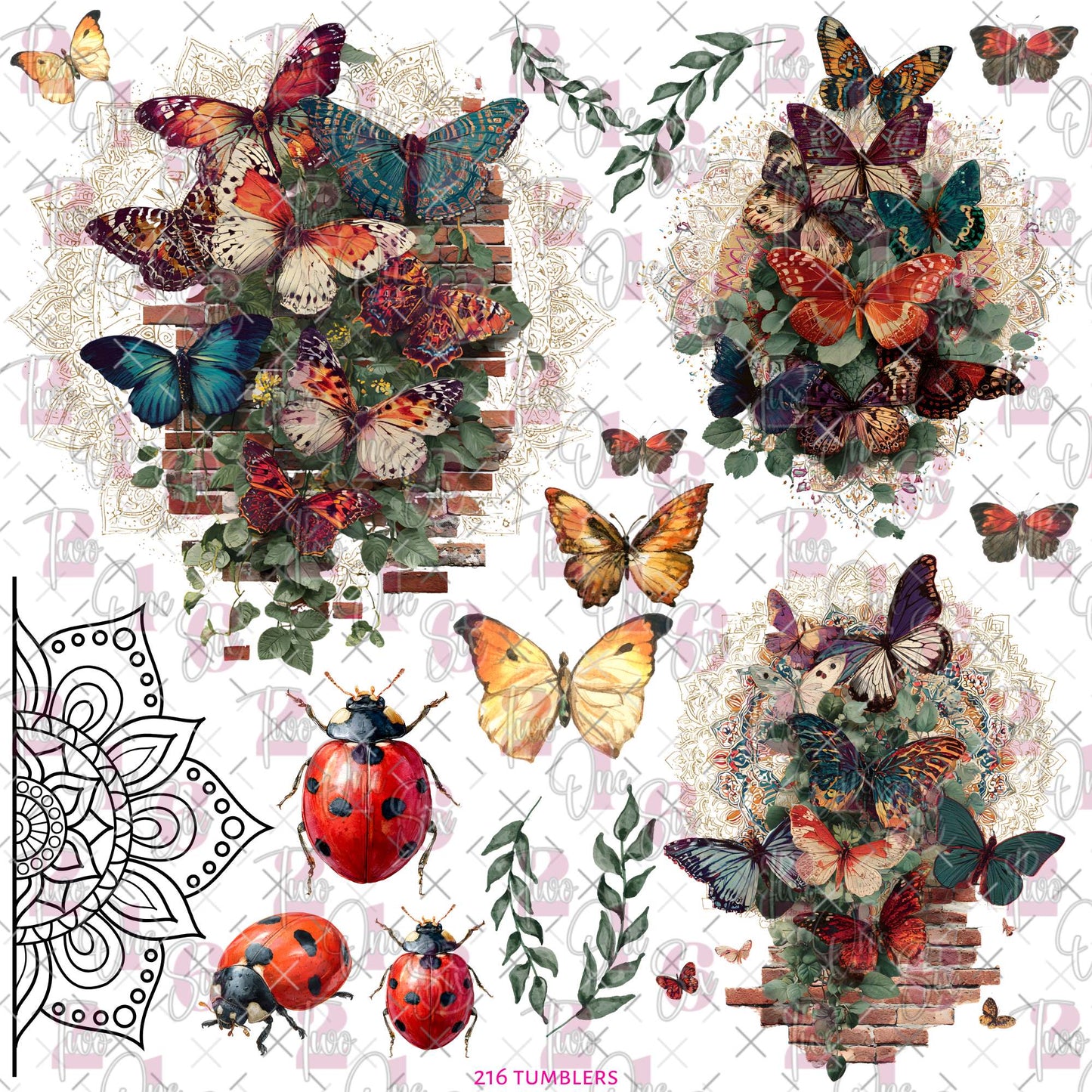 477 BUTTERFLY AND BRICKS