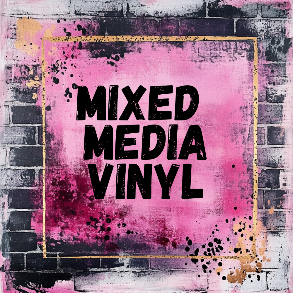 Mixed Media:  V Split: Swirls: Boxes and Bands