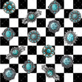 791 TURQUOISE JEWELS CHECKER