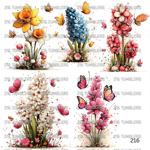 1011 CUTESY FLOWER STANDS - 216 Tumblers
