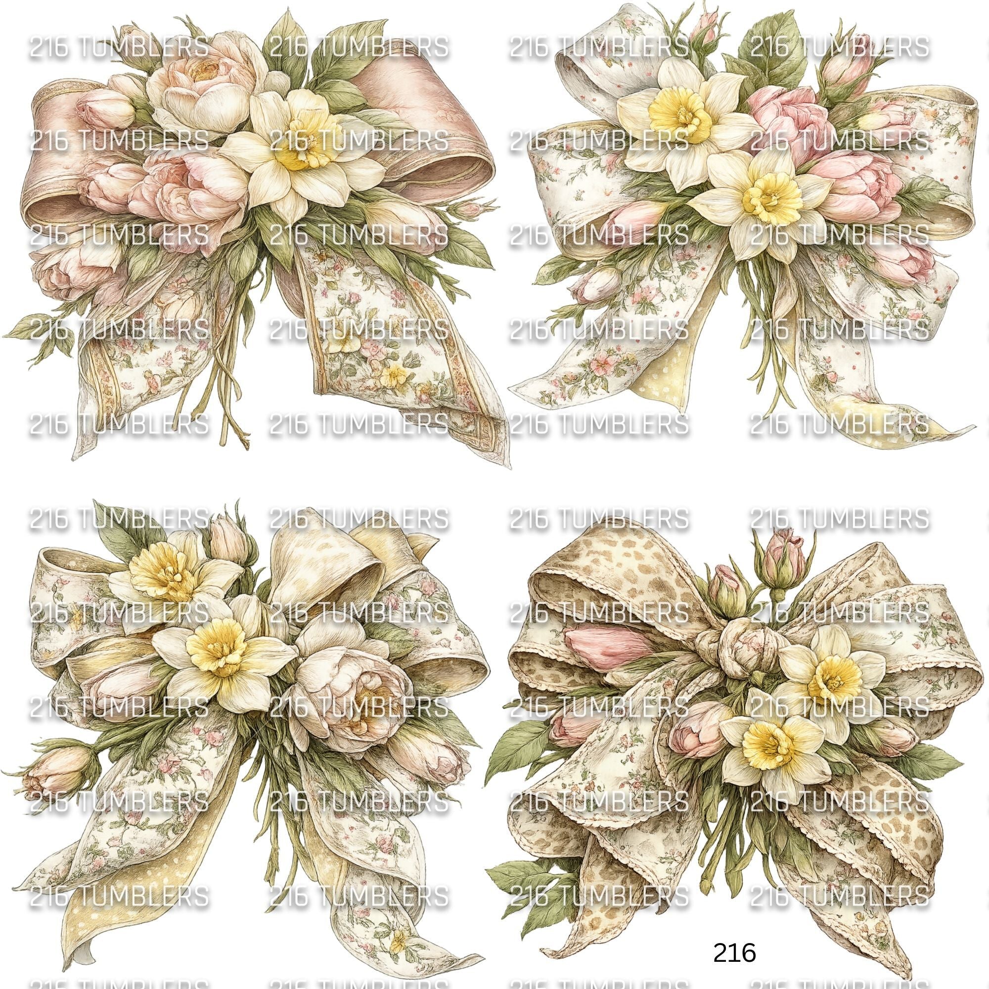 1014 SPRING BOWS - 216 Tumblers