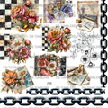 1026 FLOWERS, CHECKERS AND CHAINS - 216 Tumblers