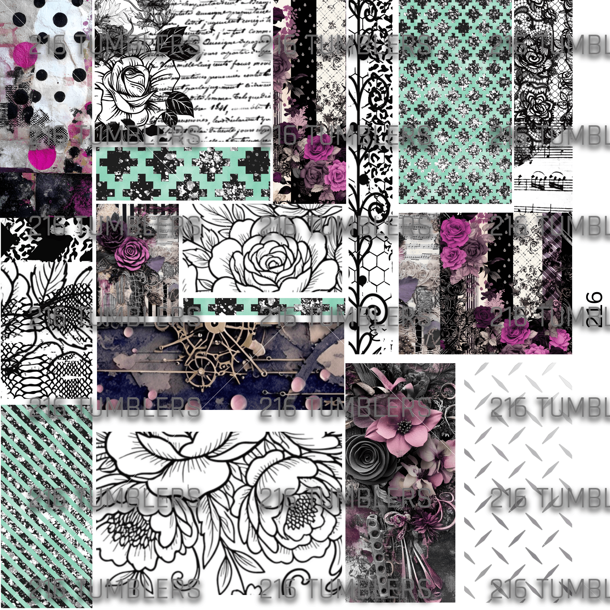 1029 MIXED MEDIA SARAS FAV - 216 Tumblers