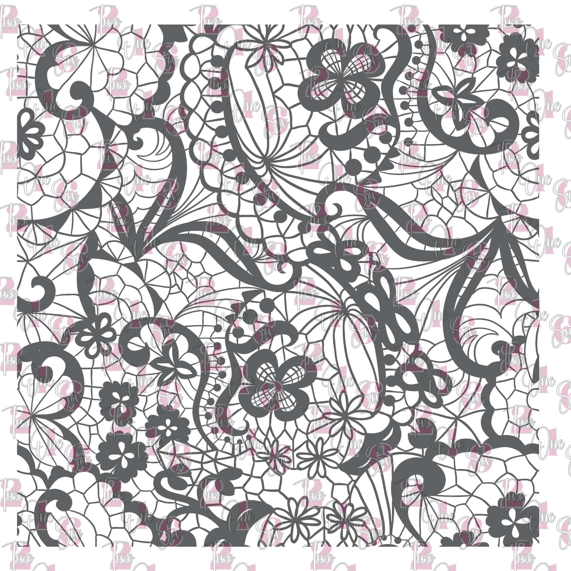 103 BLACK LACE BIG - 216 Tumblers
