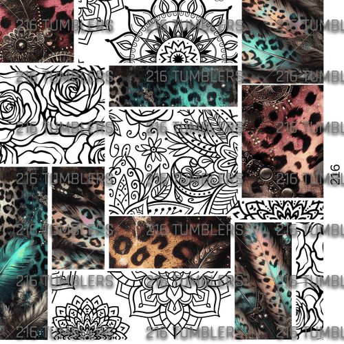 1031 MIXED MEDIA MANDALA - 216 Tumblers