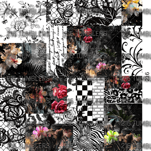 1034 MIXED MEDIA MONSTERA - 216 Tumblers