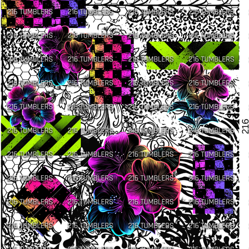 1037 NEON MIXED MEDIA - UVDTF - 216 Tumblers
