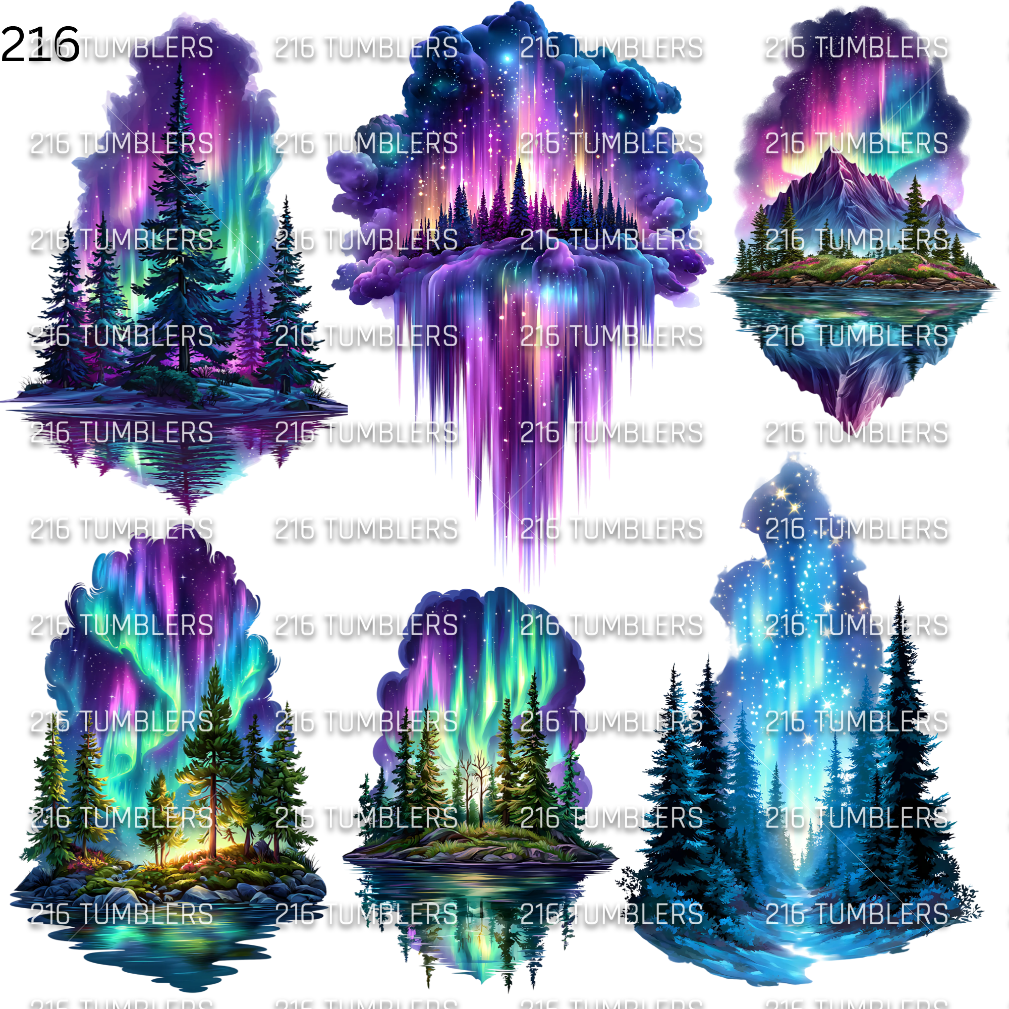 1043 NORTHERN LIGHTS - 216 Tumblers