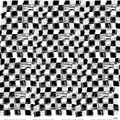 1048 BLACK AND WHITE CHECKER W/TRANSPARENCY - 216 Tumblers