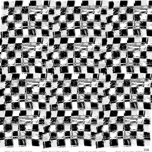 1048 BLACK AND WHITE CHECKER W/TRANSPARENCY - 216 Tumblers