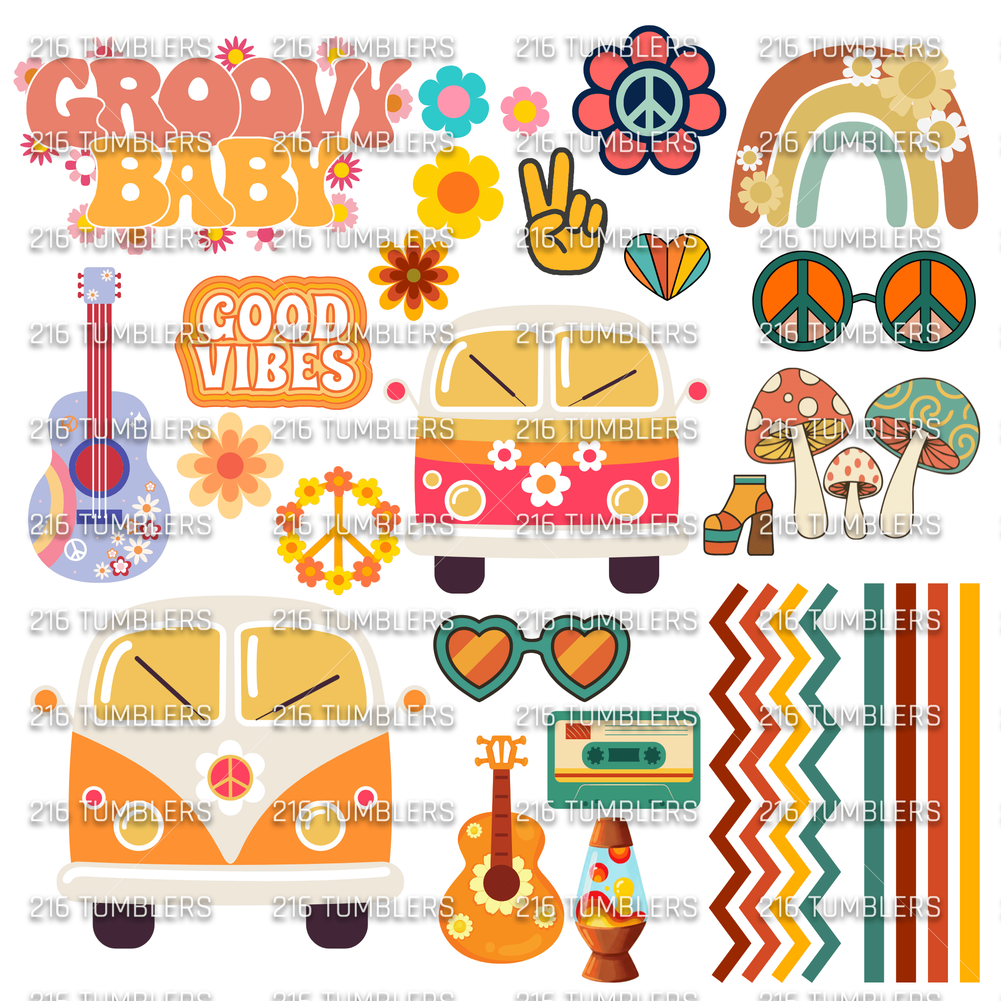 1054 MY FRIEND MADE ME - GROOVY - 216 Tumblers