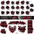 1067 LEOPARD CIRCLE RIPPED THINGS W/FLORAL AND BUTTERFLIES - 216 Tumblers