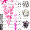 1077 DEEP V W/FLORALS - 216 Tumblers
