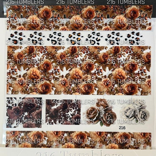 1080 VINTAVE FLORAL PEEK A BOO W/LEOPARD - 216 Tumblers