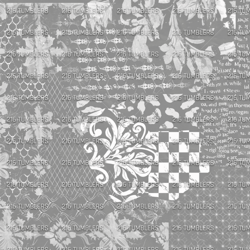 1096 WHITE OVERLAY - 216 Tumblers