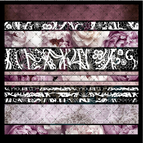 10X10 - 104 WHITE LACE BANDS - 216 Tumblers