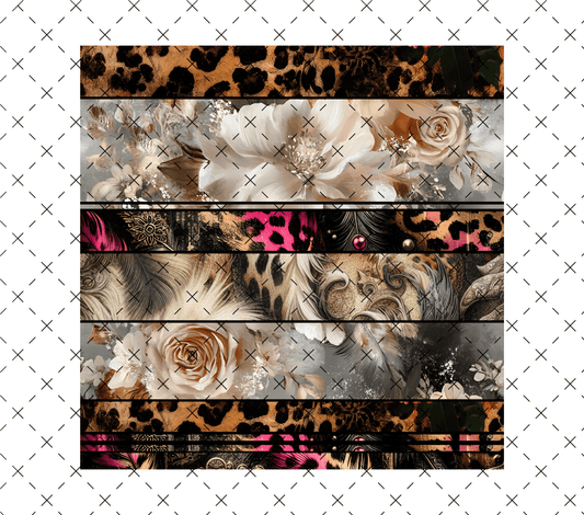 10X10 11 Elegant Grunge Pink Bands - 216 Tumblers