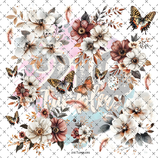 10X10 - 129 Fall Spring Garden - 216 Tumblers