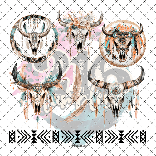 10X10 - 144 Western Bull - 216 Tumblers