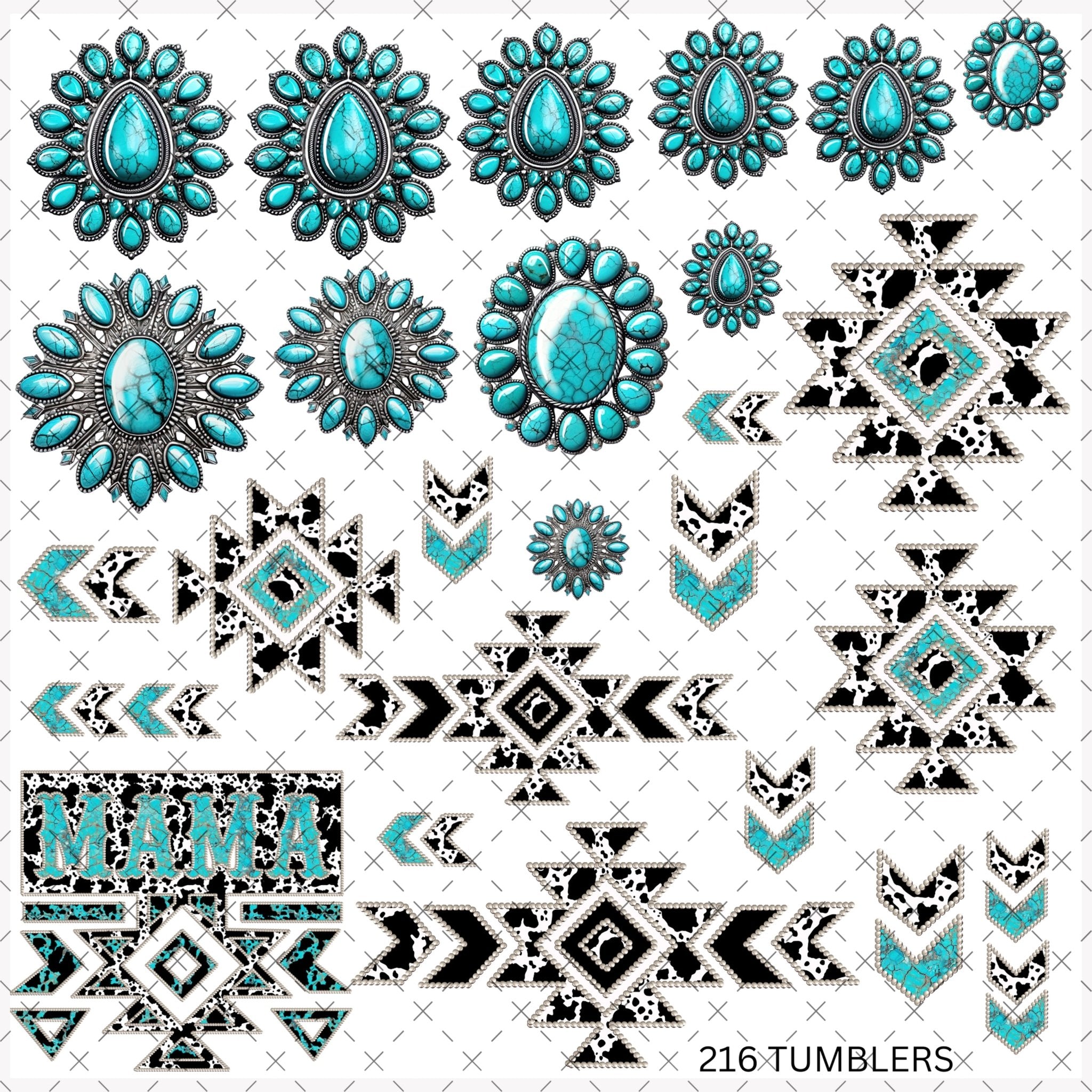 10X10 - 149 YEE - HAW - 216 Tumblers