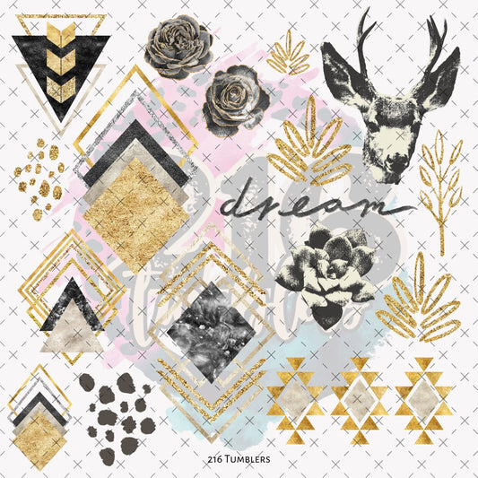 10X10 - 164 DIAMOND AZTEC - 216 Tumblers