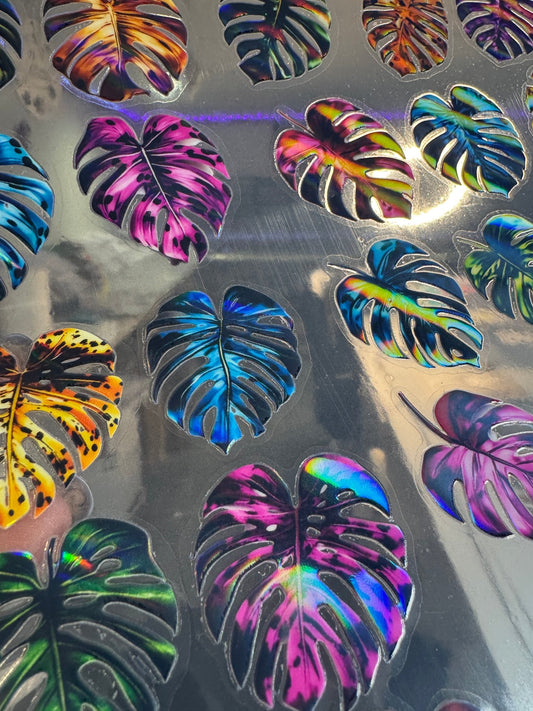 10X10 - 185 HOLOGRAPHIC MONSTERA - 216 Tumblers