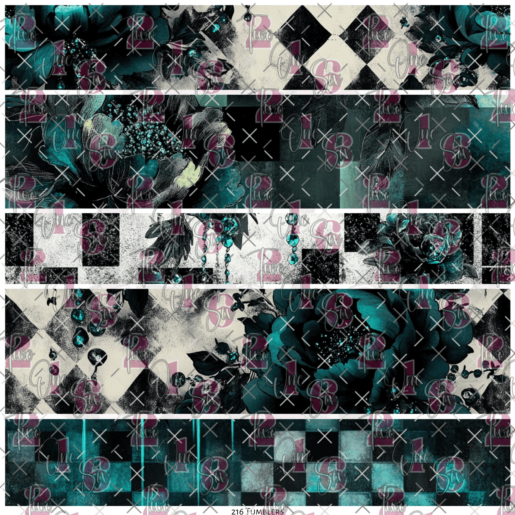 10X10 - 192 CHECKMATE BAND SHEET - 216 Tumblers