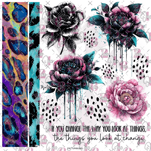 10X10 - 193 FLOWERS & BANDS - 216 Tumblers