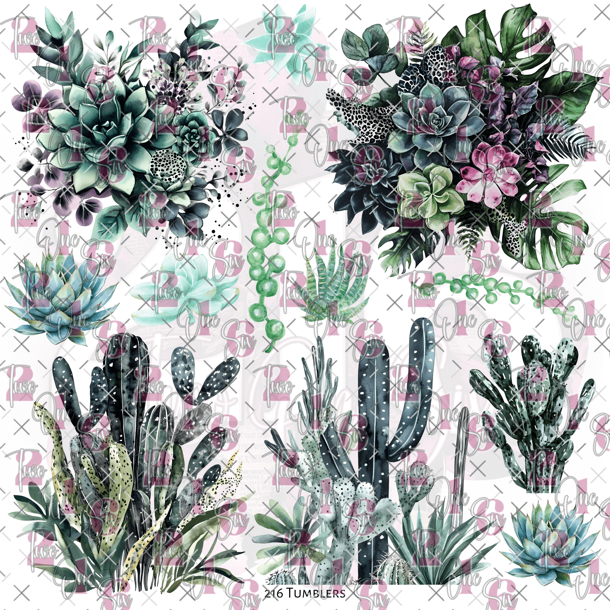 10X10 - 199 THE FLORALS OF OZ - 216 Tumblers