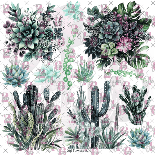 10X10 - 199 THE FLORALS OF OZ - 216 Tumblers