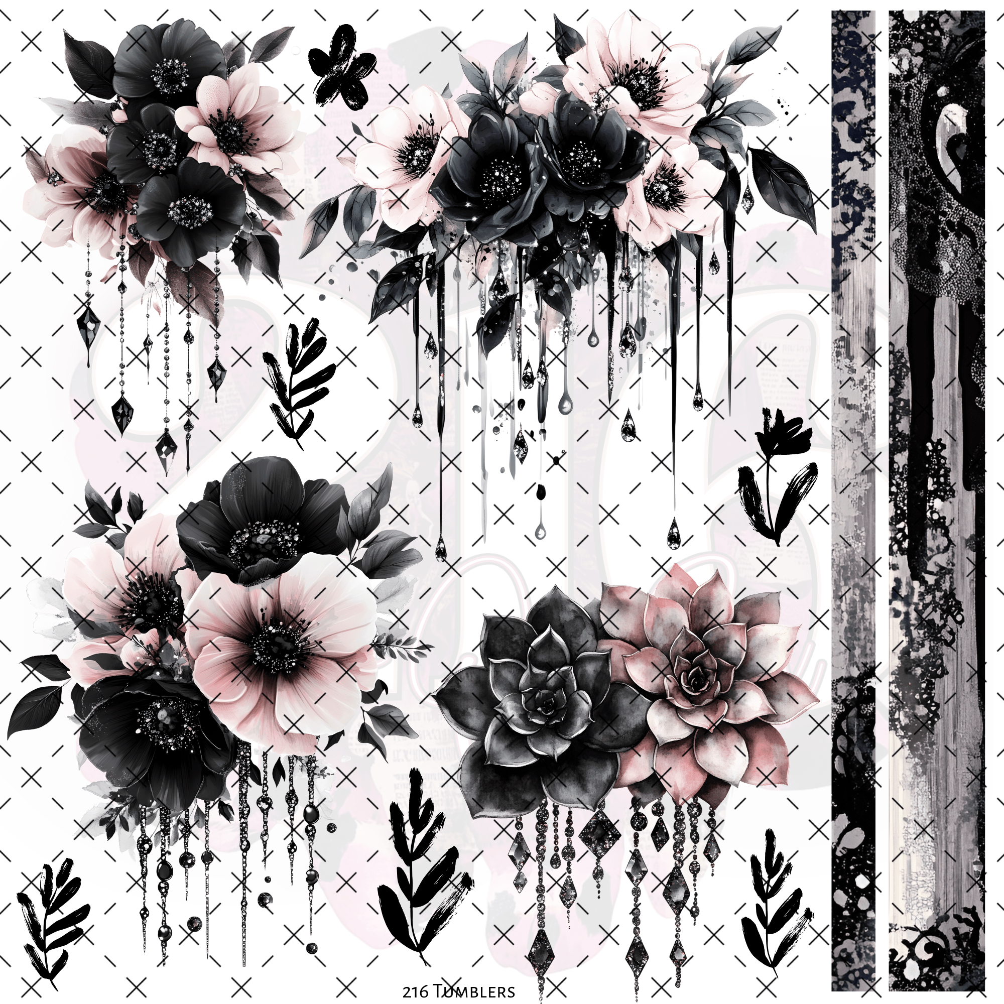 10X10 - 201 GRUNGE FANTASY - 216 Tumblers