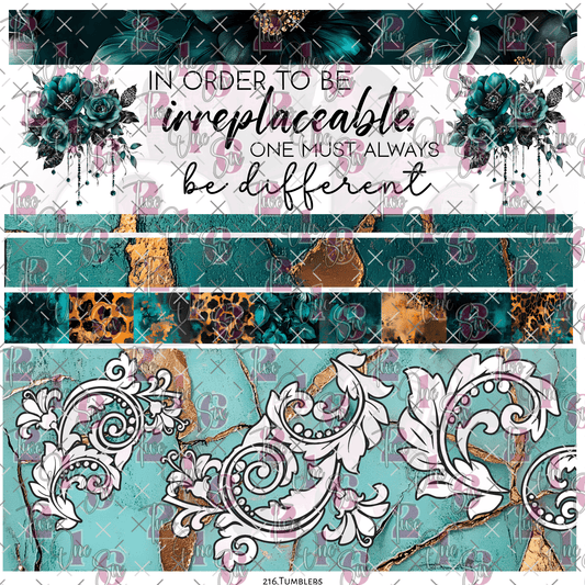10X10 - 203 TOOLED INSPO - PEEK A BOO - 216 Tumblers