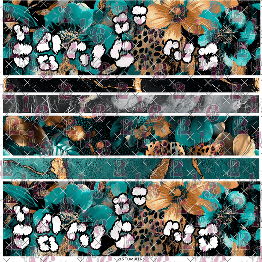 10X10 - 206 TEAL LOVERS - PEEK A BOO - 216 Tumblers
