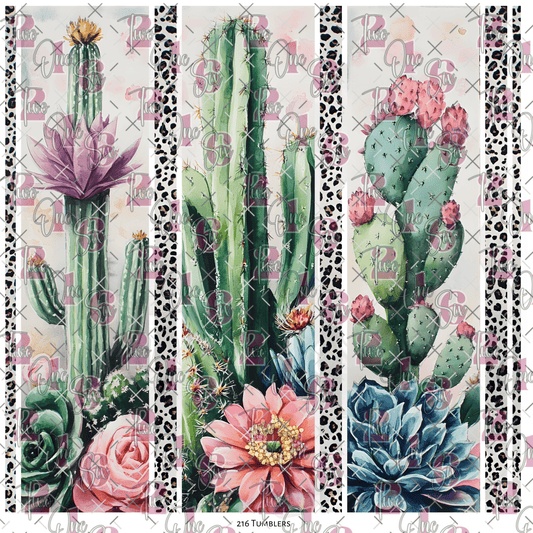 10X10 - 208 CACTUS TRI BAND - 216 Tumblers