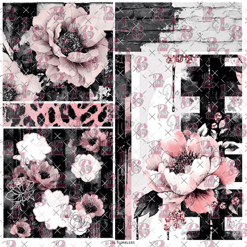 10X10 - 209 GRUNGE FANTASY - PEEK A BOO - 216 Tumblers
