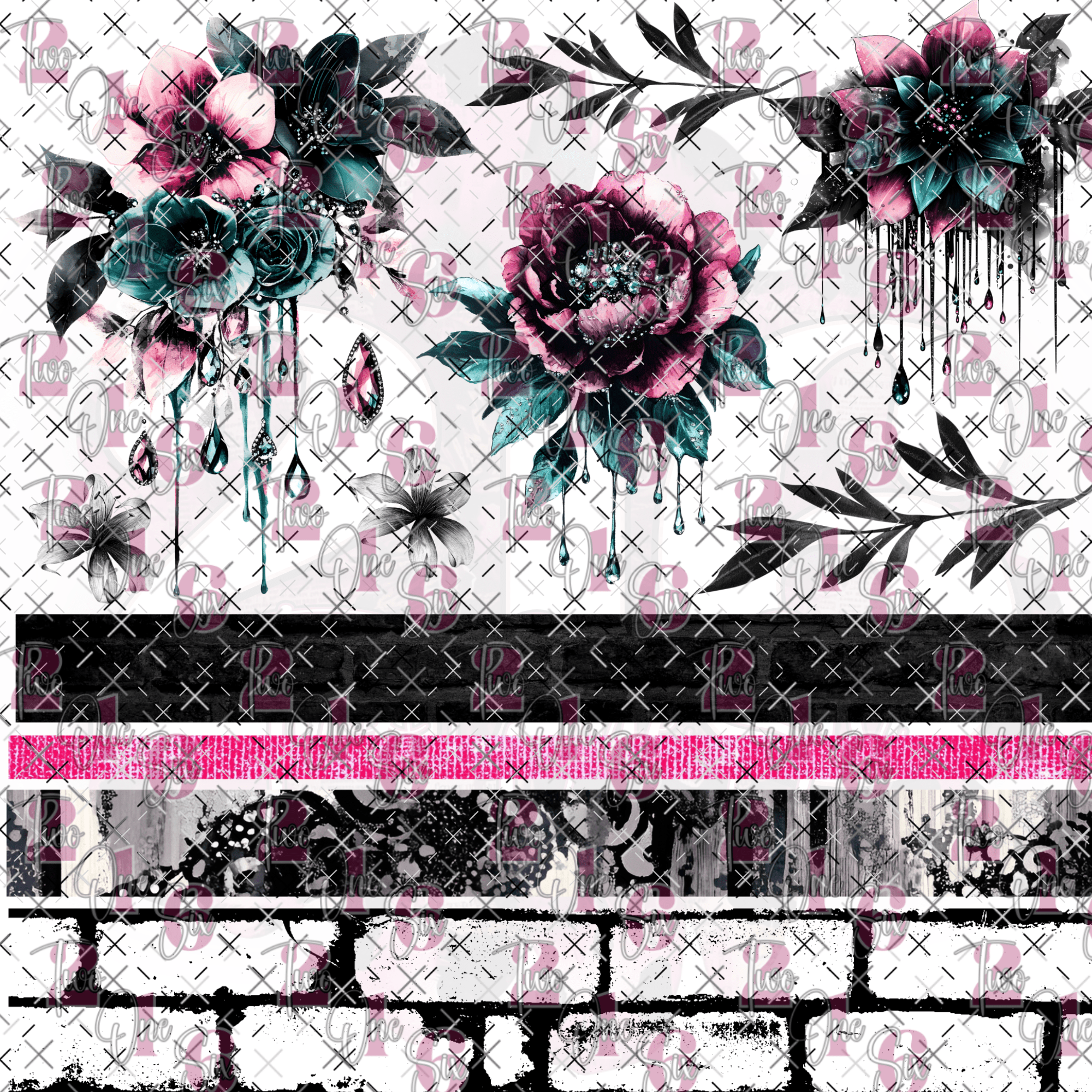 10X10 - 211 BRICK HOUSE - 216 Tumblers