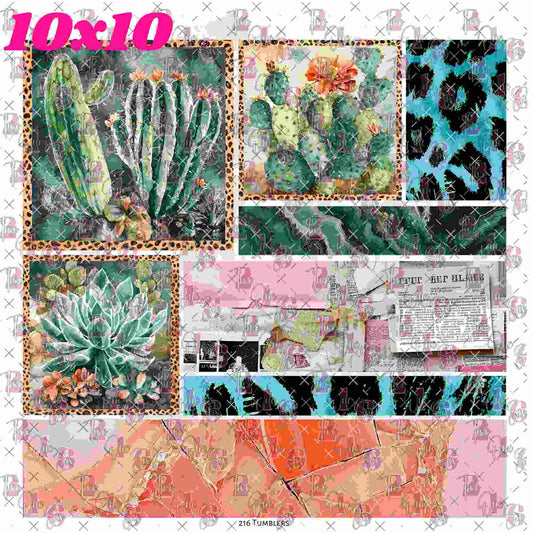 10X10 - 214 CUT A PART WESTERN - 216 Tumblers