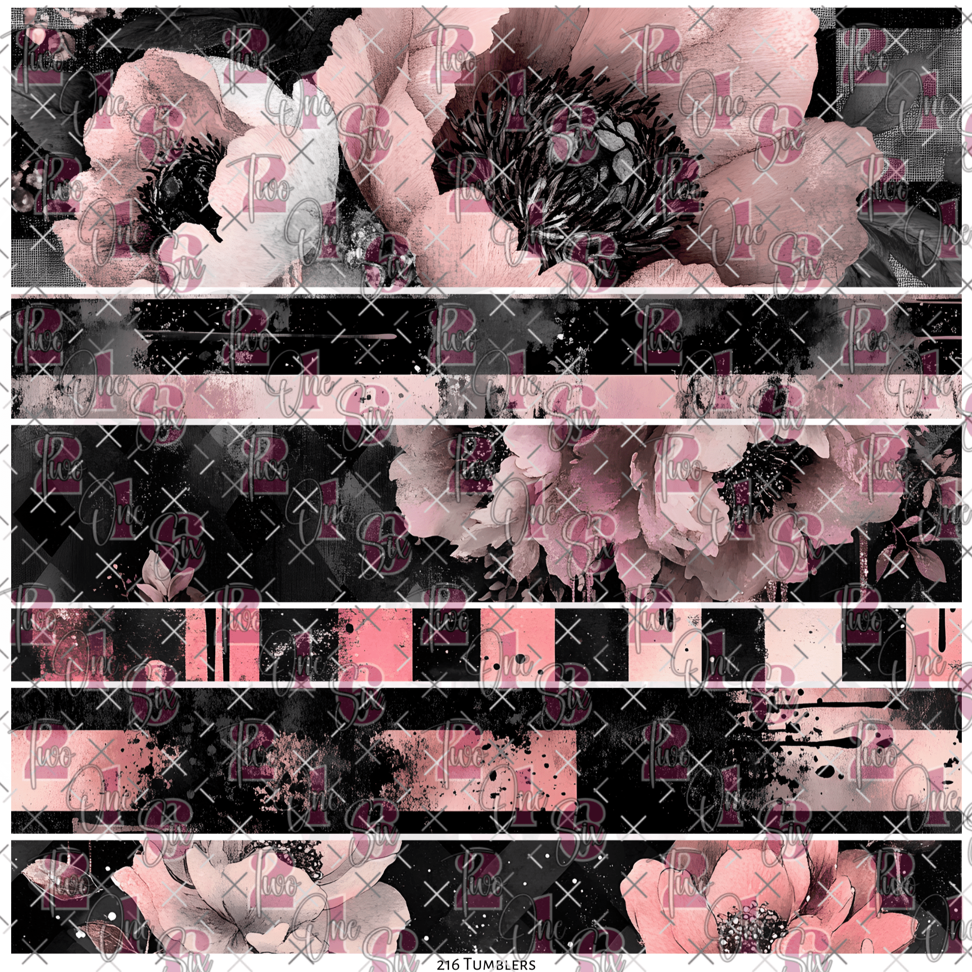10X10 - 215 GRUNGE FANTASY BAND - 216 Tumblers