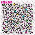 10X10 - 26 JAGGED NEON LEOPARD - 216 Tumblers