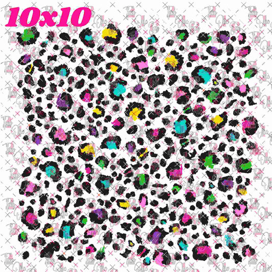 10X10 - 26 JAGGED NEON LEOPARD - 216 Tumblers
