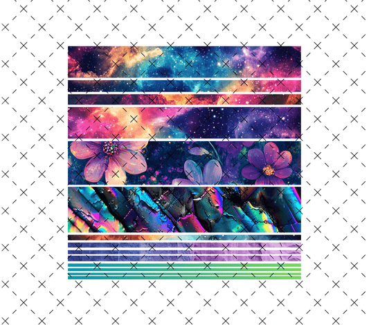 10X10 3 Galaxy Floral Bands - 216 Tumblers
