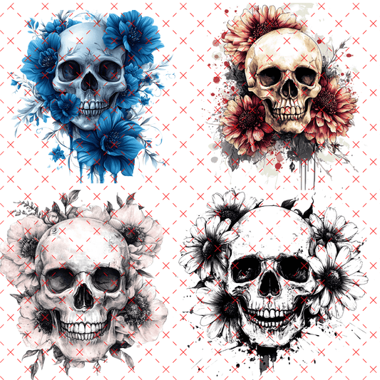 10X10 30 - 4 SKULLS - 216 Tumblers