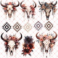 10X10 - 33 ULTIMATE BULL SKULLS - 216 Tumblers