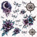 10X10 - 53 DRAGONFLY CELESTIAL - 216 Tumblers